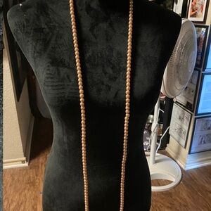 Vintage Peach Freshwater Pearl Necklace